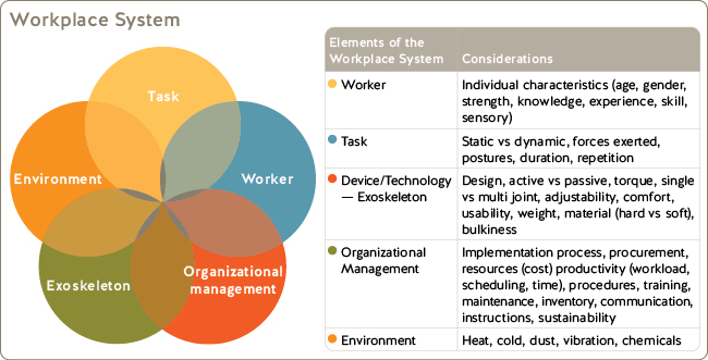 Elements of the workplace system